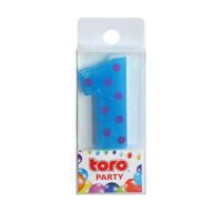 TORO SVÍČKA ČÍSLICE "1", ZAPICHOVACÍ, 3X4,5X0,9CM_hamashop