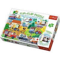 Puzzle s otvíracími okénky 36dílků - Dopravní prostředky