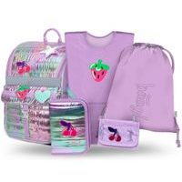 BAAGL SET 5 Zippy Lavender: aktovka, penál, sáček, zástěra, peněženka