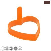 forma SRDCE lívance/vol. oka, 9,5x9x2cm, oranžová, silikon