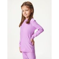 Unuo Dětské termo triko s dlouhým rukávem, Lila