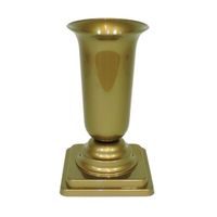 váza hřbit. 15x15x27cm ZLATÁ zátěžová