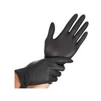 rukavice 100ks NITRIL černé -M-bez pudru, jednoráz.