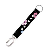 Krátká klíčenka s karabinkou Flowers