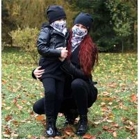 ESITO Zimní palcové rukavice softshell s beránkem Red