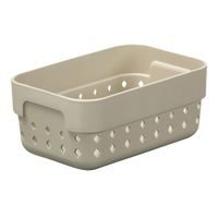 košík SEOUL S-organ., 12x8x5cm-sv.béžový, plast
