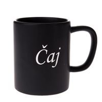 hrnek 380ml-1ks-ČAJ, BLACK, d10x8,5cm, keramika