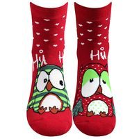 Froté ponožky Pruhana ABS 12 - sovičky (vínová)