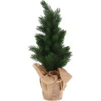 HOMESTYLING Vánoční dekorace stromek v jutovém pytli 45 cm KO-317910030