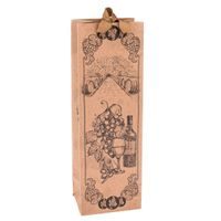 taška na láhev, VÍNO se sklenicí, papír