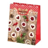 TORO TAŠKA VÁNOČNÍ PAPÍROVÁ "LINECKÉ" 23x18x10CM_hamashop