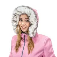 Unuo Dámský softshellový kabát s fleecem Street, Černá, Kytky