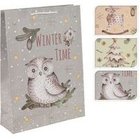 taška dárk. S, VÁNOČNÍ, 16x11,5x6cm, 3dekory, papír