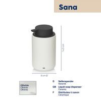 KELA Dávkovač mýdla Sana keramický 300 ml bílá KL-24530