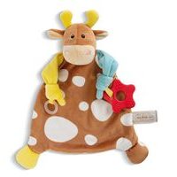 NICI NICI MFN muchláček Kravička s kousátkem a úchytkou na dudlík 25x25cm