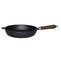 KITCHISIMO PÁNEV 28CM LITINA,RUKOJET BUKOV.DŘEVO,HÁK NA KONCI