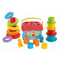 Set na hraní 3 v 1 - vkládačka, pyramida, kelímky