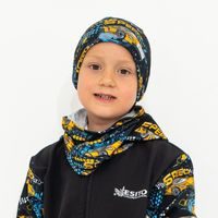 ESITO Bavlněný nákrčník Barevná srdce - černá