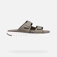Khaki pánské sandály Geox Terreno + Grip