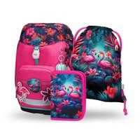 BAAGL SET 3 Airy Plus Plameňáci: batoh, penál, sáček