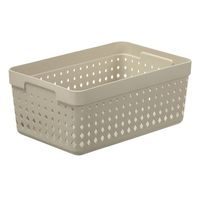 košík SEOUL XL-organ., 24x16x10cm-sv.béžový, plast