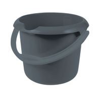 vědro 10l s výlev. ECO šedá, d30x28cm, plast