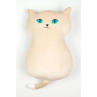 KOČKA VELKÉ OČI béžová 53 cm
