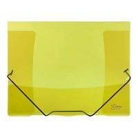 Sloha s gumou průhledná Lines žlutá