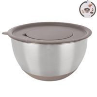 O Mísa nerez šlehací+UH víko BEIGE pr. 25,7 cm