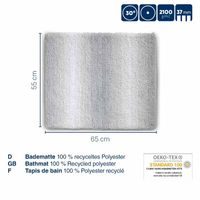 KELA Koupelnová předložka Megan 120x70 cm bavlněná žula šedá KL-23596