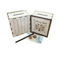 pokladnička RODINNÝ FOND, zaškrt.pole, dřevo