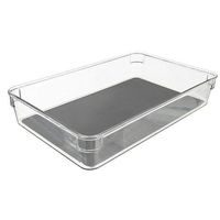 organizér 24x16,2x4,8cm GREY, transp.plast