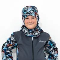 ESITO Zimní palcové rukavice softshell s beránkem Red