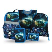 BAAGL SET 5 Zippy Závodní auto: aktovka, penál, sáček, zástěra, peněženka
