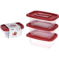 box-sada 3ks, 1130ml, obd., červený+transp. plast