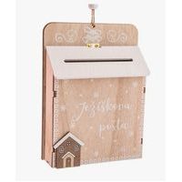 schránka JEŽÍŠKOVA POŠTA, 17x12,5x4,3cm, dřevo