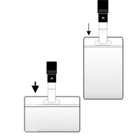 Visačka na jmenovku - na šířku s klipem
