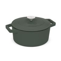 BERLINGERHAUS Pekáč litinový s poklicí 24 cm Matte Green Collection BH-6544