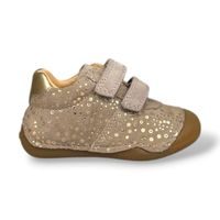 Béžové dívčí barefoot boty pro první kroky Geox Tutim