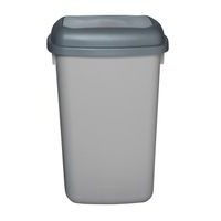 koš odp.12l QUATRO stříbrný,rovný výklop