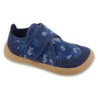 BEFADO 140Y001 – Dětské bačkorky Barefoot do školy, motiv modrý maskáč