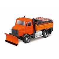 Bburago 1:43 servisné vozidlá Road Security with Snow Plough and Signal Board