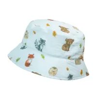 ESITO | Klobouk mušelín Zvířátka lesa - bílá / XXS