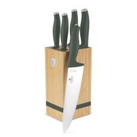 BERLINGERHAUS Sada nožů se stojanem BAMBOO 6 ks Matte Green Collection BH-2751