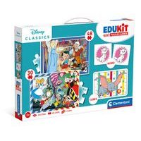 CLEMENTONI EDUkit - Disney Classics 4v1 (pexeso, 48 + 30 puzzle, 6 kostek)
