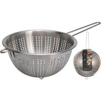 cedník d24cm, NR plech., stojící+drát. rukojeť