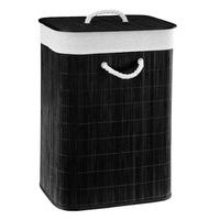 ALPINA Koš na prádlo bambus skládací černá 40x30x56cm ED-249795cern