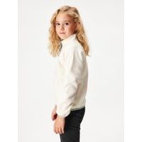 Unuo Dětská fleecová bunda Teddy, Bílá