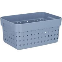 košík SEOUL XL-organ., 24x16x10cm-sev.modrý, plast