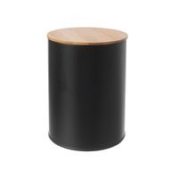 O Dóza plech/bambus pr. 11 cm BLACK